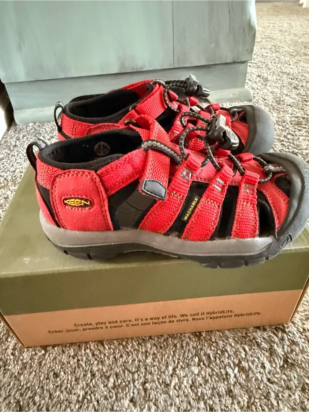 Keen Kids' Red and Black Closed-Toe Water Shoes